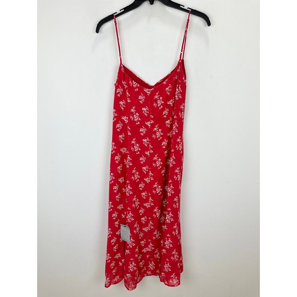 NEW Reformation Cybill Button Front Sundress Red Cottagecore Viscose Floral US 8 - Picture 8 of 10